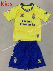 2023-24  las palmas Home Yellow Thailand kids Soccer Uniform-AY