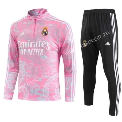 (S-3XL) 2023-2024 Real Madrid Pink Thailand Soccer Tracksuit-GDP