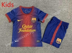 Retro Version 12-13 Barcelona Home Red Kids/Youth Soccer Uniform-7809