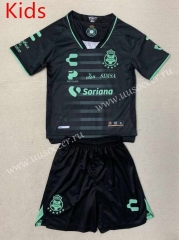 2023-24 Santos Laguna Away Black kids  Soccer Uniform-AY