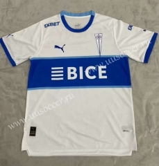 2024-2025 Universidad Católica Home White Thailand Soccer Jersey AAA-0009