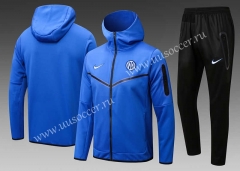 2023-2024 Inter Milan Cai Blue Thailand Soccer Jacket Uniform With Hat-815