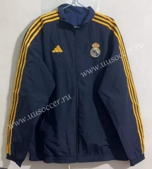 (S-3XL)2024-25 Real Madrid Royal Blue Thailand Trench Coats -0255