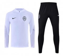 2023-2024 Sporting Clube de Portugal White Thailand Soccer Tracksuit Unoform-HR