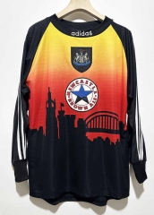 Retro Version 96-97 Newcastle United Yellow&Black LS Thailand Soccer Jersey AAA-7505