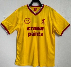 Retro Version 1985-1986 Liverpool Away Yellow Thailand Soccer Jersey AAA-9171