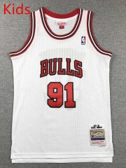 Retro Version Chicago Bulls White #33 Kids/Youth NBA Jersey-1380