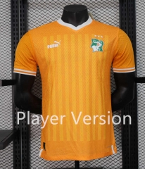 Player Version 2024-25 Cote d'Ivoire Home Orange Soccer Thailand AAA-888