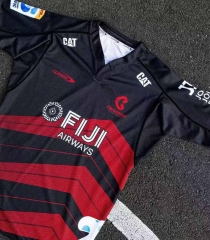 2024 Crusader Away Red&Black Thailand Rugby Jersey