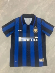 2007 Retro Version Inter Milan Home Blue & Black Thailand Soccer Jersey AAA