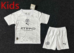 23-24 special edition Manchester City  White Kid/Youth Soccer Uniform-GB