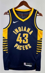 2023 Indiana Pacers Away Navy Blue #43 NBA Jersey-311