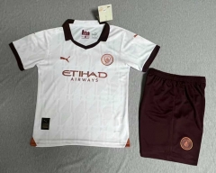 2023-2024 Manchester City Away White Soccer Uniform-SJ