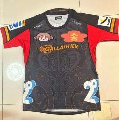 2024 Chiefs Home Black Thailand Rugby Jersey