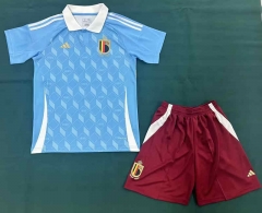 2024-2025 Belgium Away Blue Thailand Soccer Uniform -8975