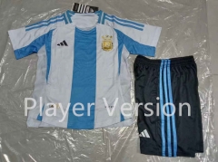 Player Version 24-25 Argentina Home Blue &White Kids/Youth Soccer Uniform-507