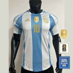 #10 messi Player Version 24-25 Argentina Home Blue&White Thailand Soccer Jersey AAA(with patch)-888