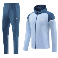 2024-25 Manchester City Blue jacket Uniform With Hat-LH
