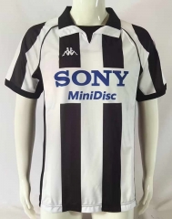 Retro Version 97-99 Juventus Home Black&White Thailand Soccer Jersey AAA-503