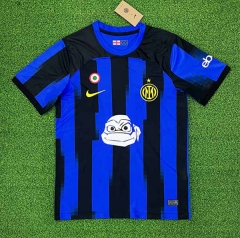 (S-4XL)2023-24 Inter Milan Jointly-Designed Home Black&Blue Thailand Soccer Jersey AAA-403