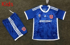 2024-2025 Universidad de Chile Home Blue Kids/Youth Soccer Unifrom-3454