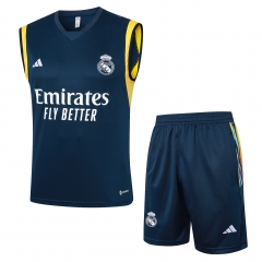 2023-24 Real Madrid Royal Blue Soccer  Vest uniform-418