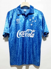 Retro version 93-94 Cruzeiro Esporte Clube Home Blue Thailand Soccer Jersey AAA-7505