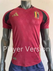 (s-3xl)Player Version 2024-2025 Belgium Home Red Thailand Soccer Jersey AAA-518
