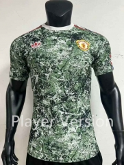 Player Version 2024-2025 Manchester United Jointly-Designed Green&Grey Soccer Jersey AAA-1506