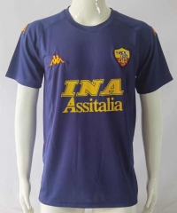 Retro Version 00-01 Roma 2nd Away Blue Thailand Soccer Jersey AAA-503
