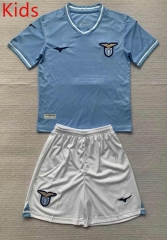 2024-2025 Lazio Home  Blue Soccer Uniform-AY