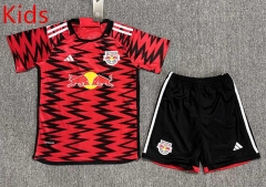 2024-25 New York Red Bulls Home Red Kids/Youth Soccer Uniform-3162