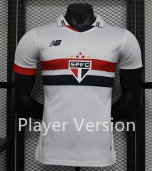 Player Version 2024-2025 Sao Paulo Futebol Clube Home White Thailand Soccer Jersey AAA-888