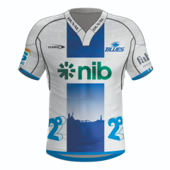 2024 Blues Away White Rugby Shirt