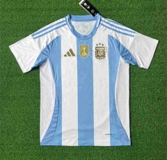 （s-4xl  With FIFA2022）2024-25 Argentina Home White &Blue Thailand Soccer Jersey AAA-403