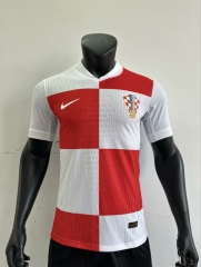 Player Version 2024-25 Croatia Home White &Red Thailand Soccer Jersey