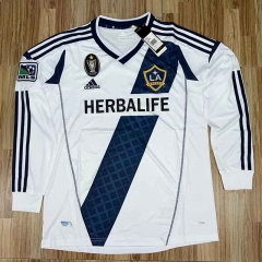 2012 LA Galaxy Home White LS Thailand Soccer Jersey AAA-c1046