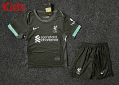 2024-25 Liverpool Away Black Kids/Youth Soccer Uniform-GB
