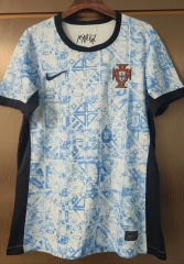 (s-4xl)2024-2025 Portugal Away White Thailand Soccer Jersey AAA-416