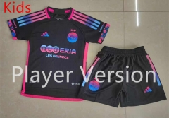 Player version 2024-25 Algeria Black Kids/Youth Soccer Uniform-9926