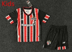 2024-2025 Sao Paulo Away Red&Black Kids/Youth Soccer Uniform-GB