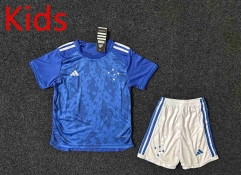 2024-25 Cruzeiro EC Home Blue Kids/Youth Soccer Uniform-GB