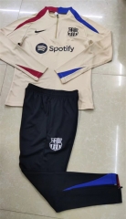 2024-2025 Barcelona Beige Thailand Soccer Tracksuit Uniform-411