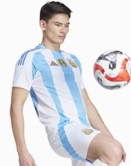 (with patch FIFA2022)2024-25 Argentina Home White &Blue Soccer Uniform-718