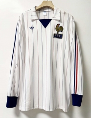 1980-82 France Away White Thailand Soccer Jersey AAA-9755
