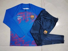 2024-25 Barcelona Cai Blue Thailand Soccer Tracksuit Uniform-815