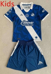 2024-25 Puebla F.C.  Away Blue&White kids Soccer Uniform-AY