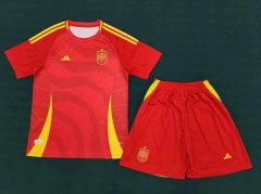 2024-25  Spain Home Red Soccer Uniform-6748