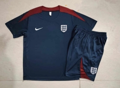 2024-2025 England Royal Blue Thailand Soccer Tracksuit (Fifth Pants) -815