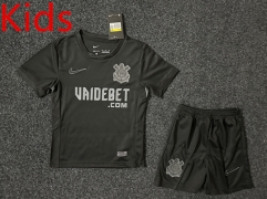 2024-2025 Corinthians Away Black Kids/Youth Soccer Unifrom-GB